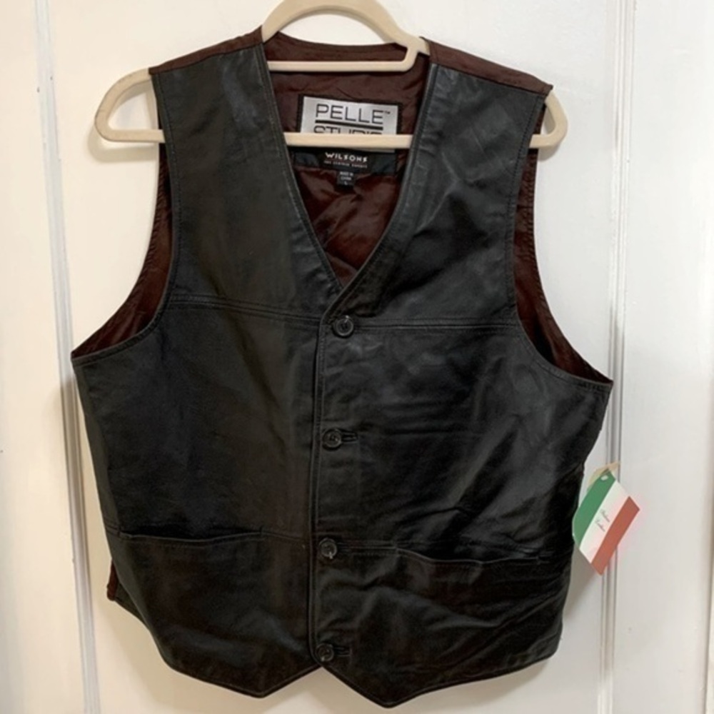 Vintage NWT Wilson’s leather Pelle studio leather vest